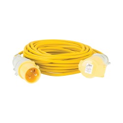 Defender 110 volt 32 amp Electric 14m Hi Vis Yellow Electric Extension Lead 110v E85235