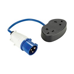 Defender Electric Cable Fly Lead Converter 16A Industrial 13A Twin 240V E85302