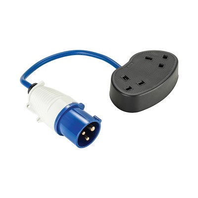 Defender Electric Cable Fly Lead Converter 16A Industrial 13A Twin 240V E85302