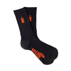Scruffs Worker Work Socks Reinforced Toe Heel Black 3pk 3 - 6.5 T53544