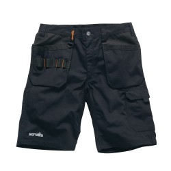 Scruffs Trade Flex Holster Slim Fit Work Shorts Black