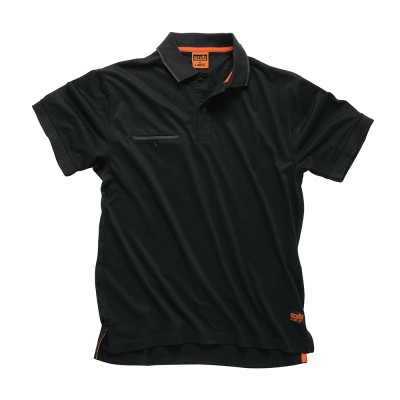 Scruffs Worker Polo Light Weight Shirt Black XXL T54665
