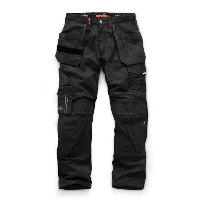 Scruffs Trade Holster Work Trouser Black Short Regular or Long