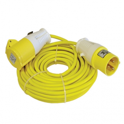 Faithfull 110v Site Trailing Electric Lead 14m Cable 110 Volt FPPTL14ML