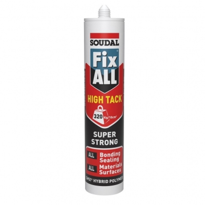 Soudal Fix ALL HIGH TACK Black Super Strong Sealant Adhesive Sealants