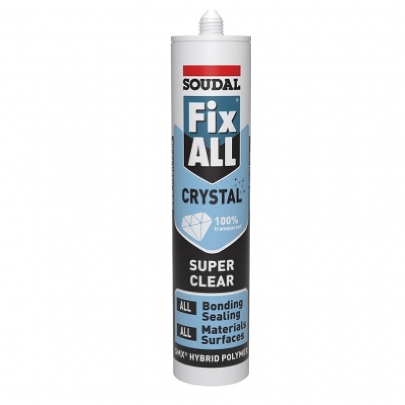 Soudal Fix ALL CRYSTAL SUPER CLEAR Food Safe Sealant Adhesive
