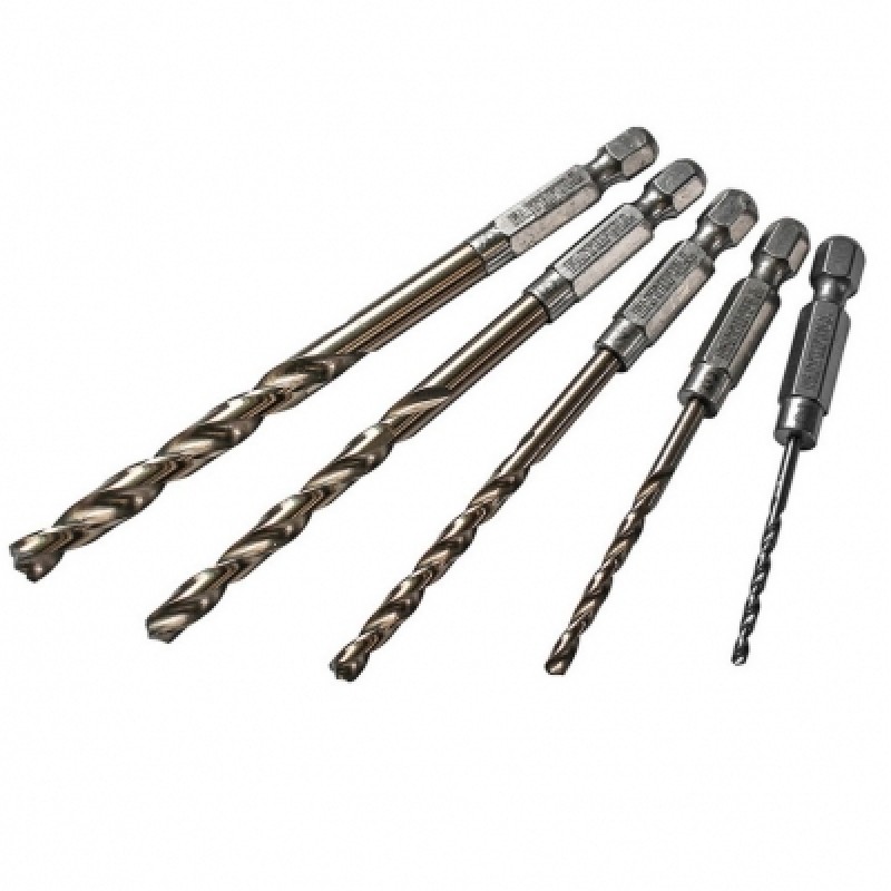Faithfull HSSE M35 Cobalt Impact Drill Bit 5pc Set FAIQCSET5 Sealants