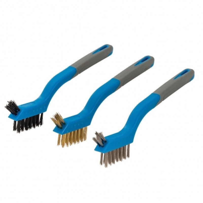 Silverline Mini Mixed Wire Brush 3 Piece Set 617623 Sealants and