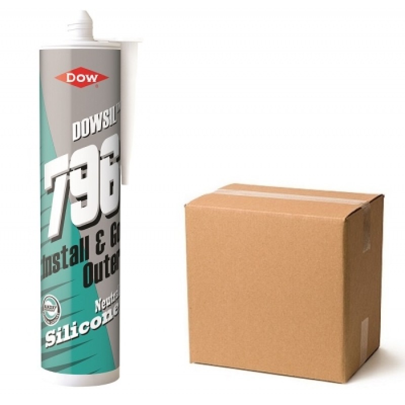 Dow Corning Dowsil 796 PVCU Wood Aluminium Silicone Sealant Box 12