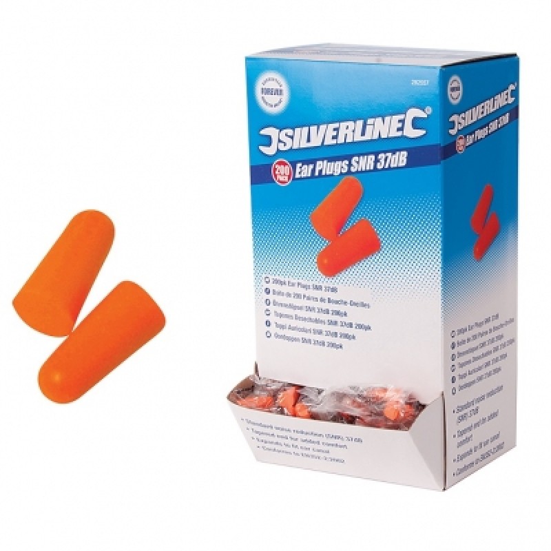 Silverline Tools Disposable Ear Plugs Box of 200 Pairs 282557