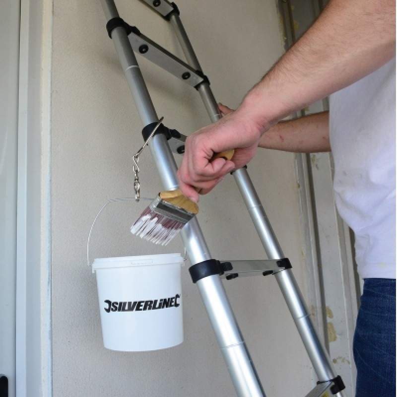 Silverline Plastic Paint Kettle 2.5 Litre Metal Handle Bucket 846839