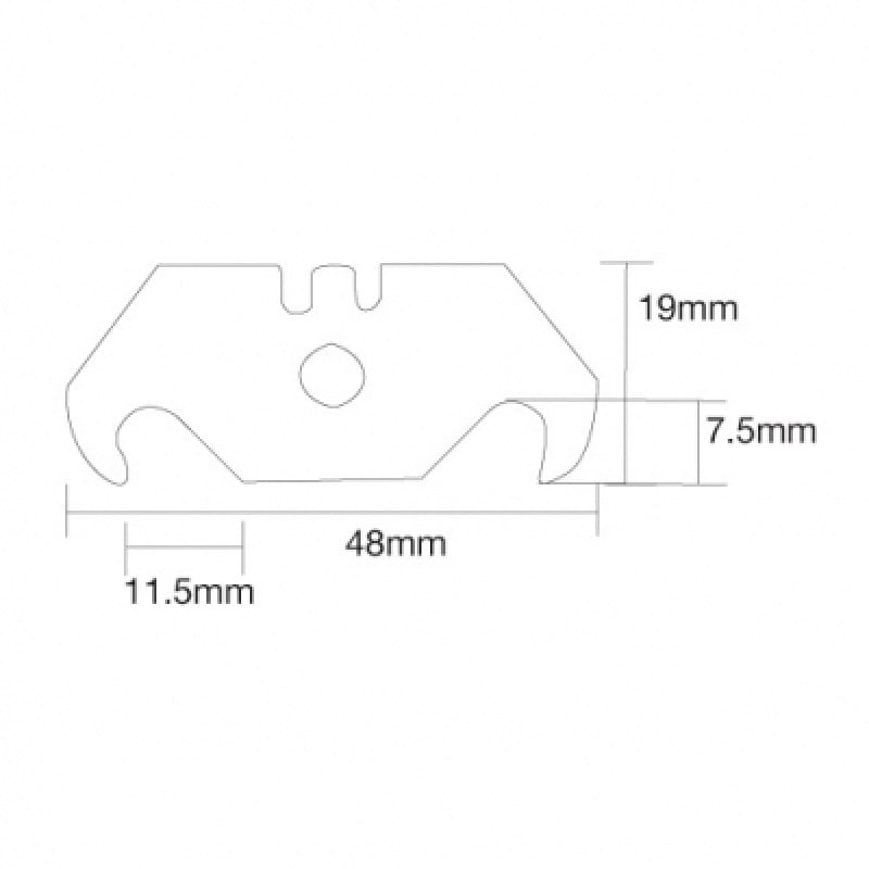 Silverline Hooked Utility Knife Blades Felt and Carpet 10pk 0.6mm 282409 Sealants and Tools Direct