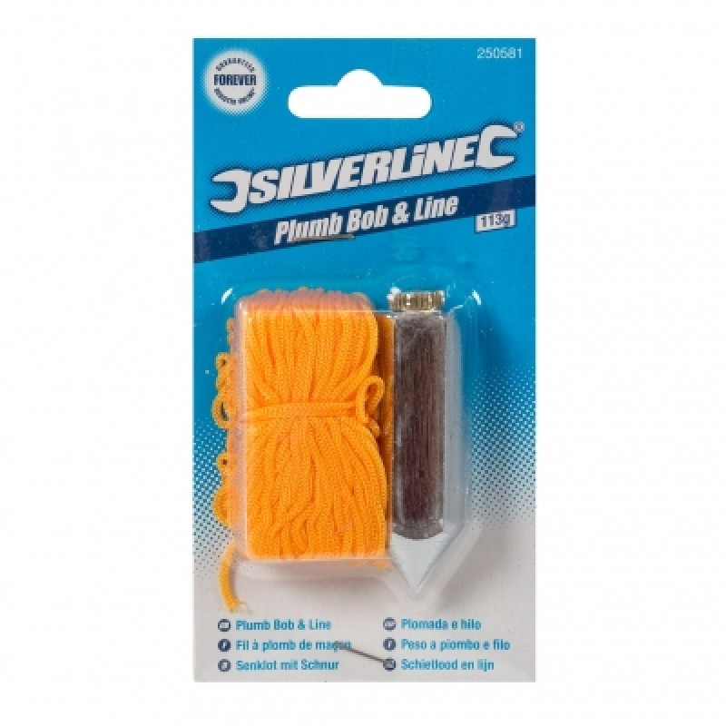 Silverline Plumb Bob Decorators Vertical Level Line 115g 250581