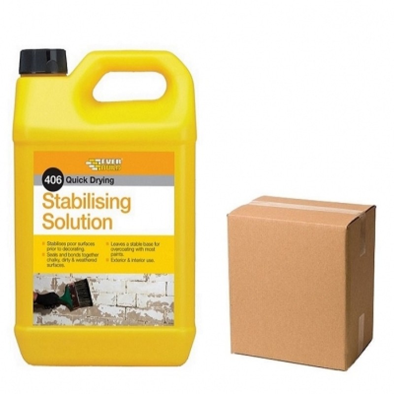 Everbuild 406 Stabilising Solution 5 litre STAB5 Box of 4 Sealants