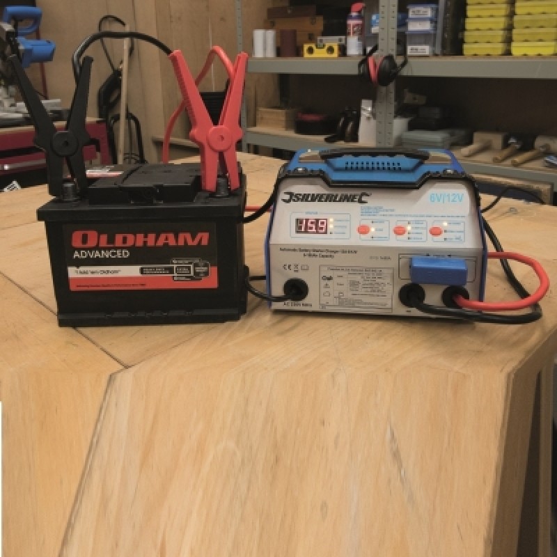 Silverline Automatic Car Bike Battery Charger Boost Starter 6v 12v