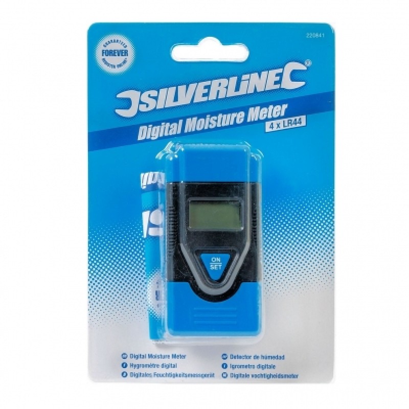 Silverline Digital Prong Moisture Detector Damp Meter 220841 Sealants