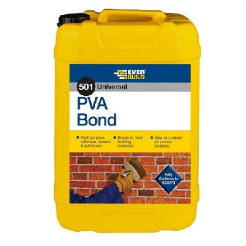 Everbuild 501 PVA Bond Sealer Adhesive Additive 25 litre PVAB25L