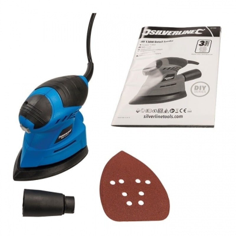 Silverline 140mm Detail Palm Mouse Sander 421042 Sealants and Tools