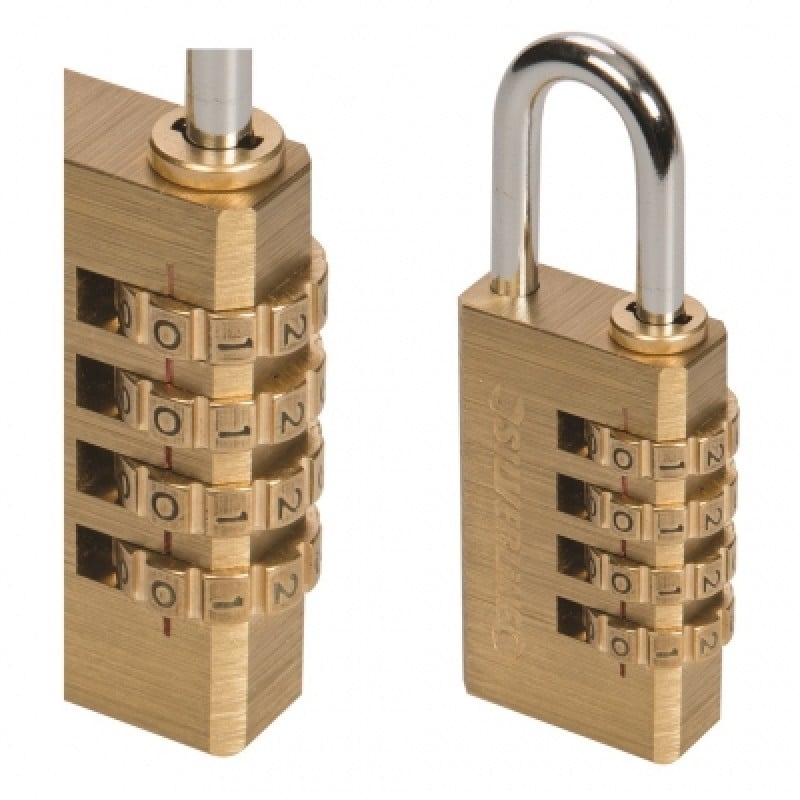 Silverline Brass 4 Digit Combination Small Padlock 360848 Sealants