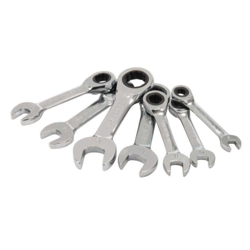 Silverline Stubby Ratchet Spanner 7pc Set 199916 Sealants and Tools Direct