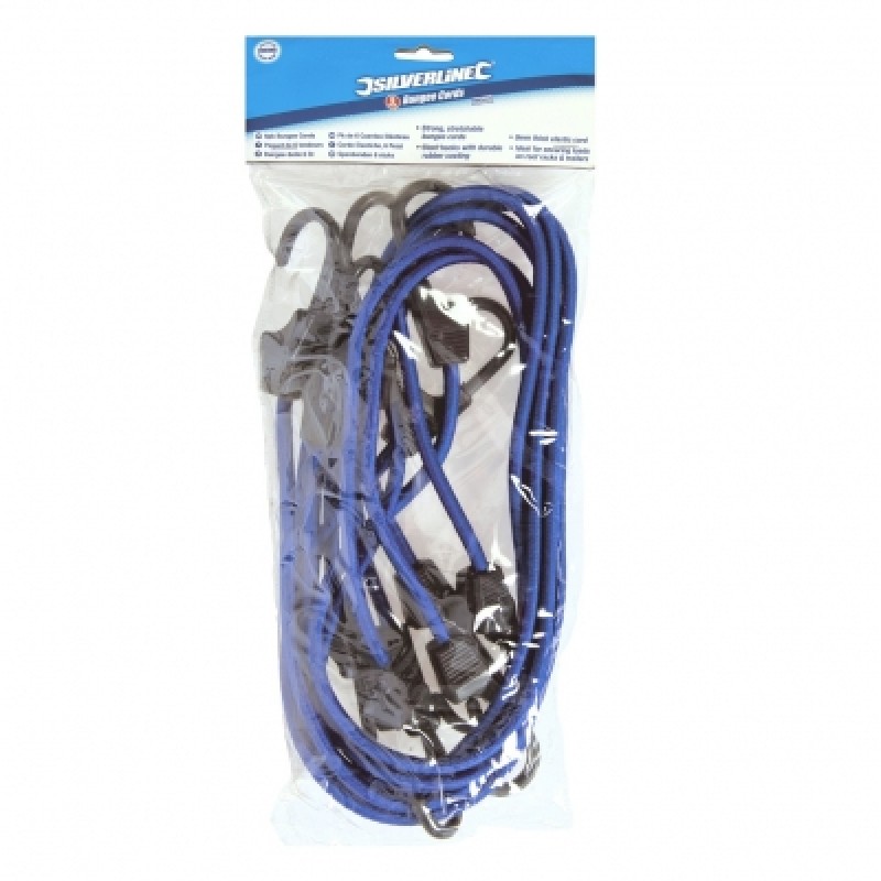 Silverline Bungee Cord Tie Down Straps 900mm 6pk 140823 Sealants and