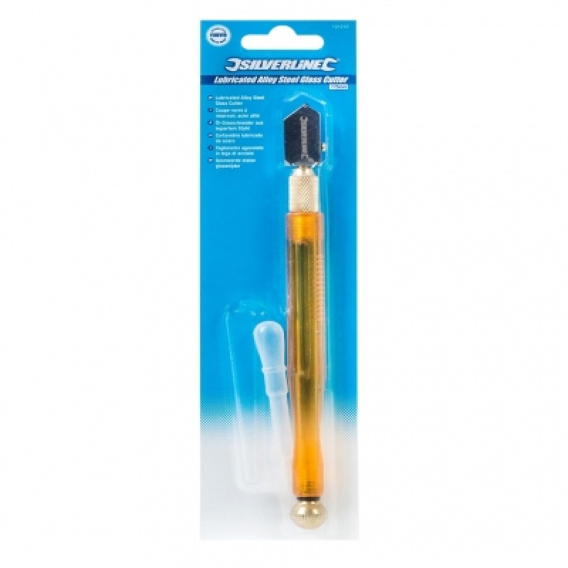 Silverline Lubricated Alloy Steel Glass Cutter 101210 Sealants and