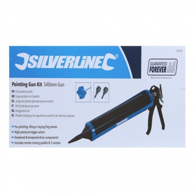 Silverline Pointing Gun Kit  Wall Grout Mortar Cement Brick Diy 794339