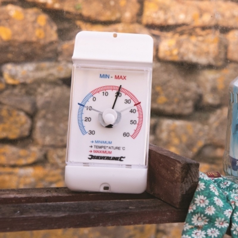 Silverline Min Max Dial House Garden Greenhouse Thermometer 573268