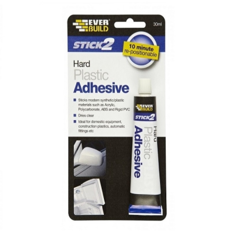 Everbuild Hard Plastics Adhesive Clear 30ml S2HARD Sealants and Tools