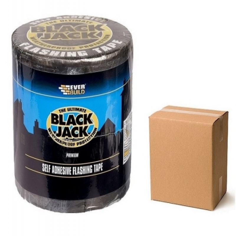 Everbuild Black Jack Self Adhesive Flashing Tape 10m 100mm FLAS100 6pk