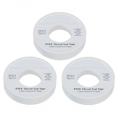Dickie Dyer PTFE Plumbers Water Thread Tape Pack of 3