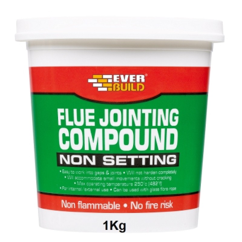 Everbuild Flue Jointing Compound Non Setting 2 x 500g 1Kg PCFJC1