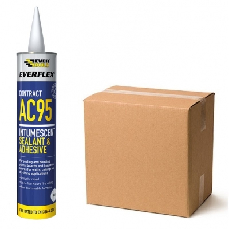 Everbuild AC95 intumescent Acoustic Sealant Adhesive AC95900 Box of 9