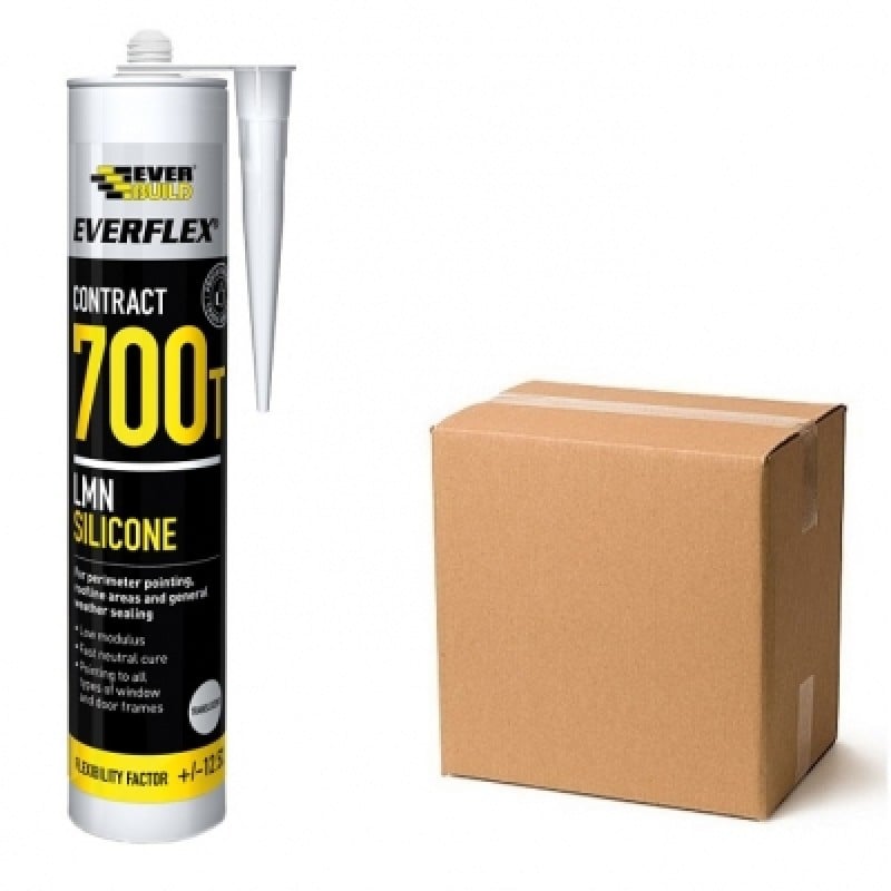 Everbuild 700T LMN Coloured Silicone Sealant C3 Box of 25 Sealants