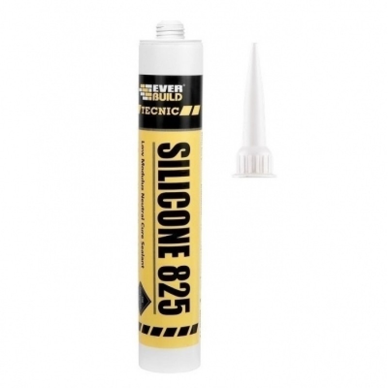 Everbuild Tecnic 825 Alcoxy Neutral Coloured Silicone Sealant 380ml