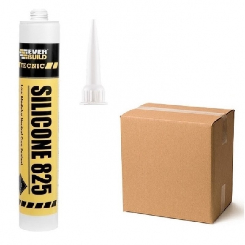 Everbuild Tecnic 825 Alcoxy Neutral Silicone Sealant Box of 25
