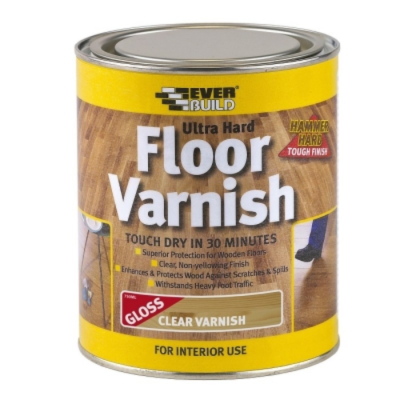 Everbuild Floor Varnish Clear Gloss 750ml FLOORVGL07 Sealants and
