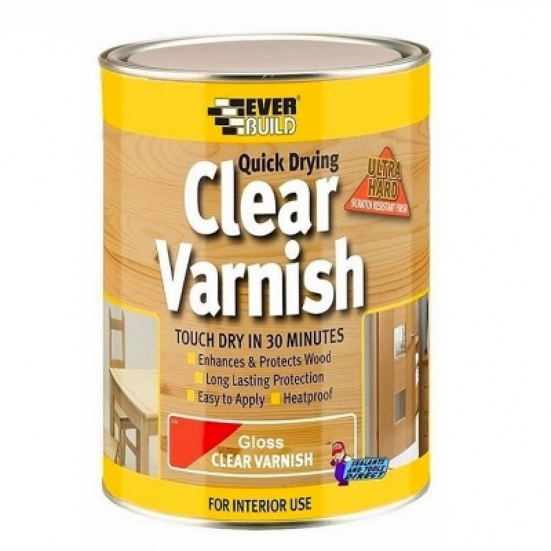 Everbuild Quick Drying Clear Varnish Gloss 750ml WVARCLG07 Sealants