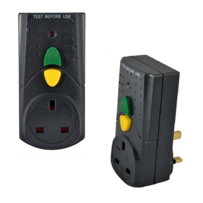 Faithfull RCD Electric Circuit Breaker Safety Wall Plug Adapter FPPRCD