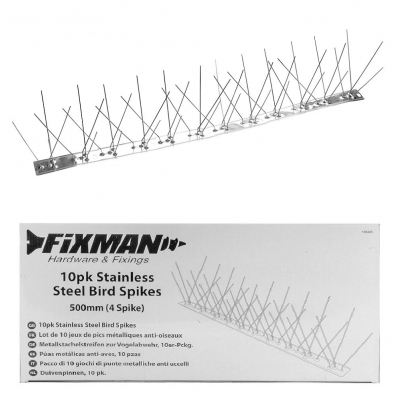 Fixman Bird Defender Deterrent Spikes Stainless Steel 10pk 196435