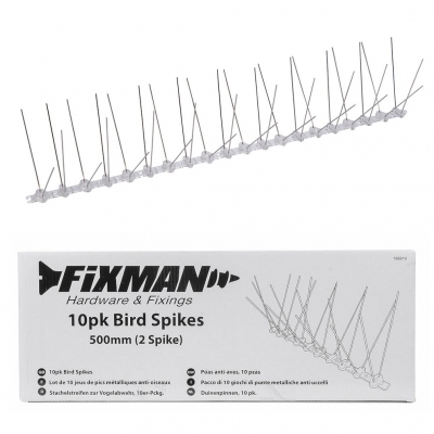 Fixman Bird Protection Spikes Polycarbonate Base 10pk 196319