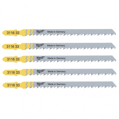 Milwaukee Jigsaw Blade Fast Cutting Wood T344D 4932311633 5pk