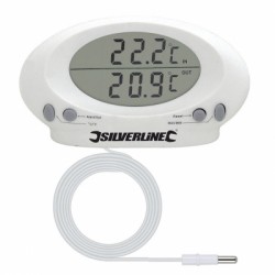 Silverline Indoor Outdoor Greenhouse Thermometer inc Probe 675133