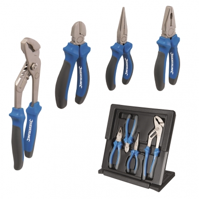 Silverline Expert Mixed Plier 4pc Set in Carry Storage Case 633832