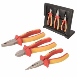Silverline VDE Expert Mixed Electricians Plier 3pc Set in Carry Case 282501