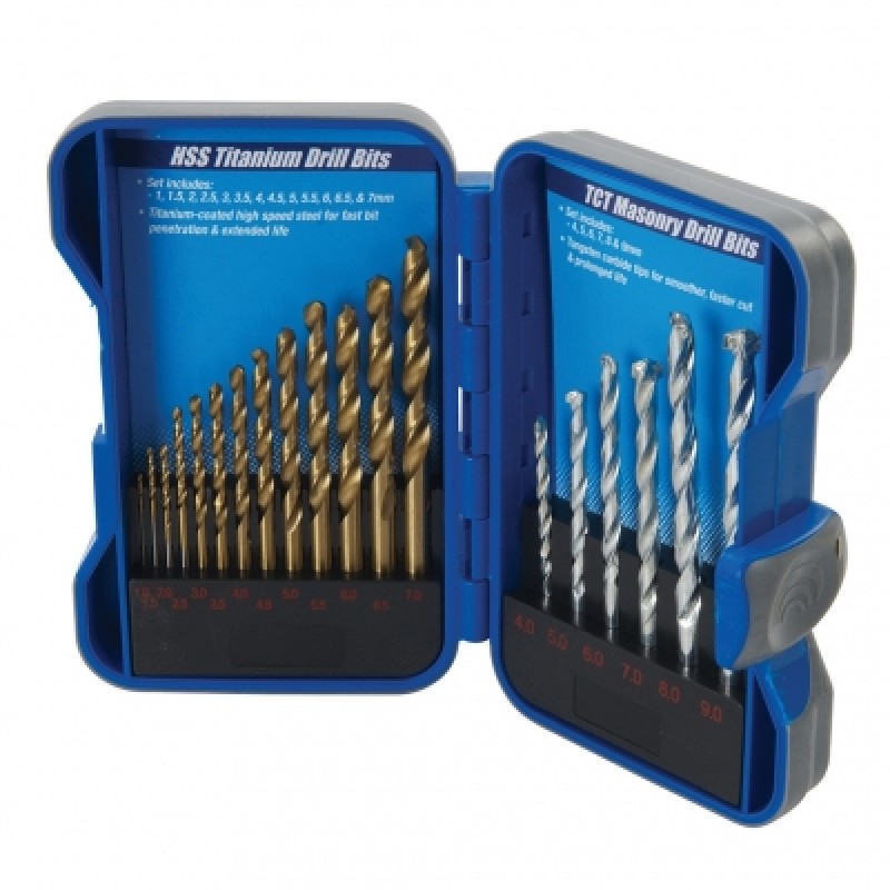 Silverline HSS Titanium TCT Masonry Drill Bit Set 633805 Sealants and