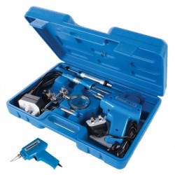 Silverline Electric Soldering and De-Soldering Iron Full Kit 845318