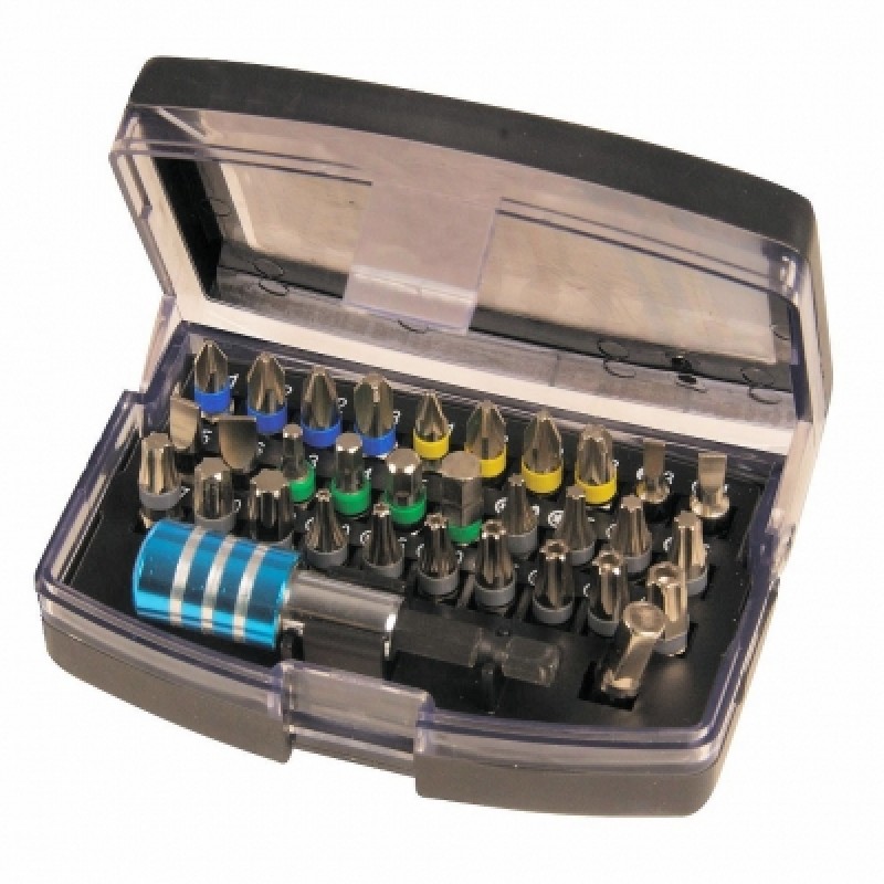 Silverline Screwdriver Torx Pozi Slotted Phillips Bit 32pc Set 681743