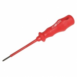 Silverline VDE Insulated Screwdriver Slotted Size 4mm 100mm 571490