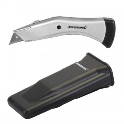 Silverline Retractable Trimming Stanley Knife and Belt Sheath CT07